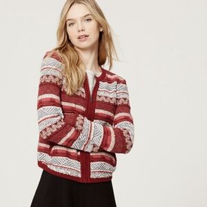 Loft Long Sleeve Zip Sweater